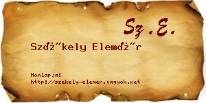 Székely Elemér névjegykártya