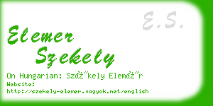 elemer szekely business card